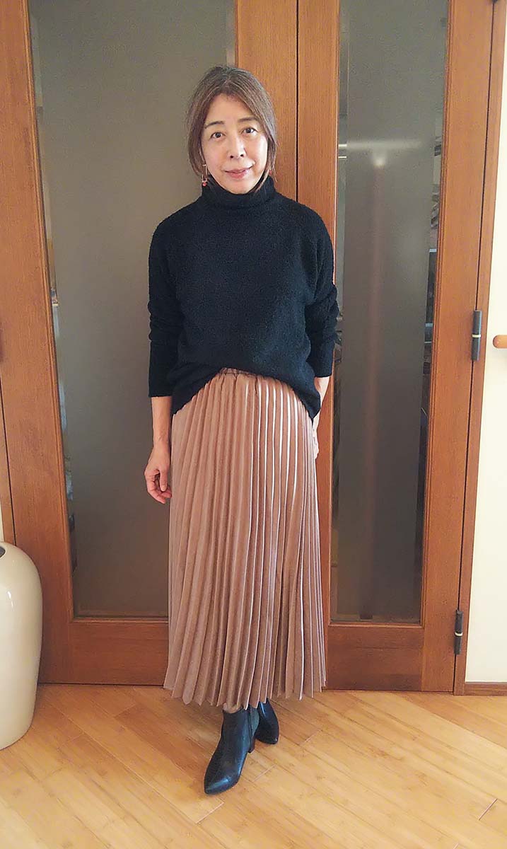 イタリア糸・アルパカ混タートルプルオーバー