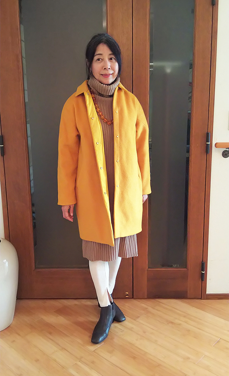 レイヤードしたコーデ