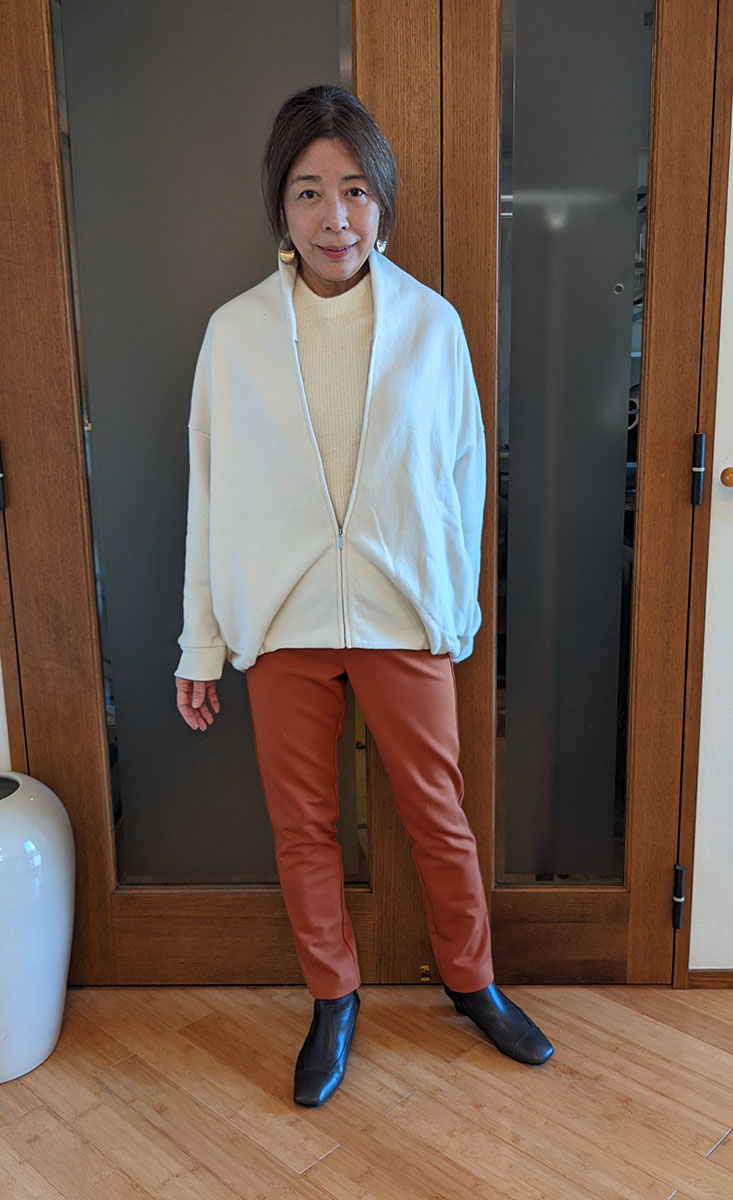 3UPサーモ・ストレートパンツとのコーデ