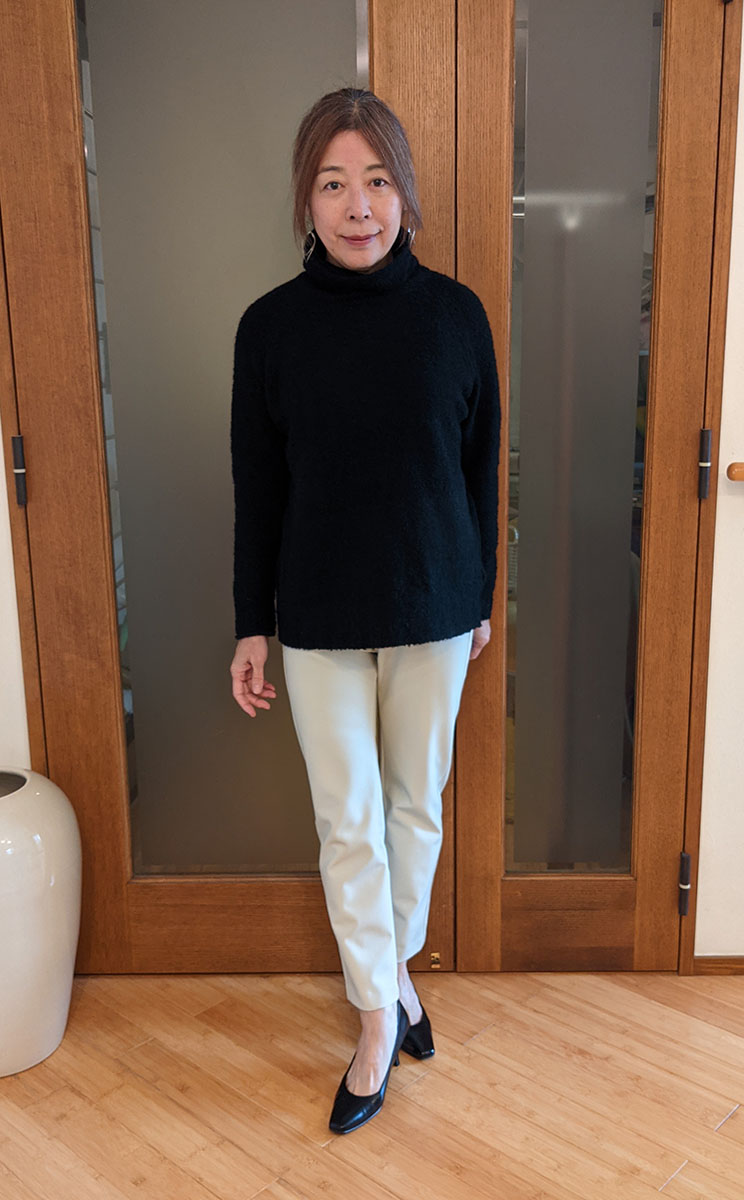 イタリア糸・アルパカ混タートルプルオーバー