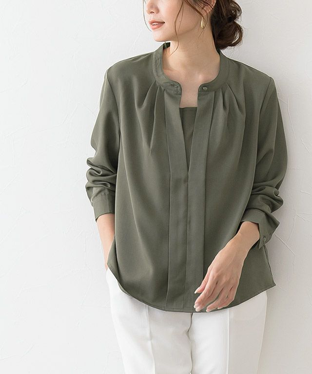 2wayタックブラウス