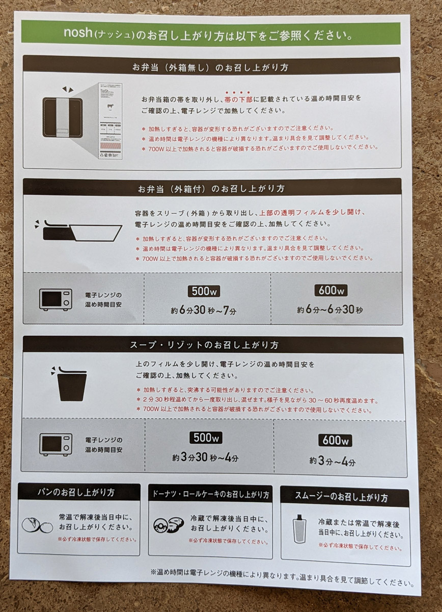 noshの食べ方