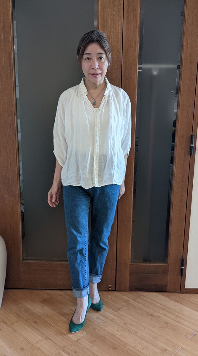 Brocante/リネンキャンバスグランシャツ