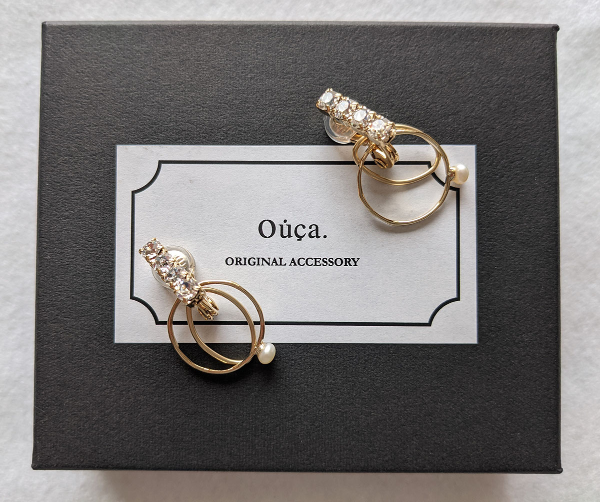 Ouca/マルチwayイヤリング ビジュー×パールフープ