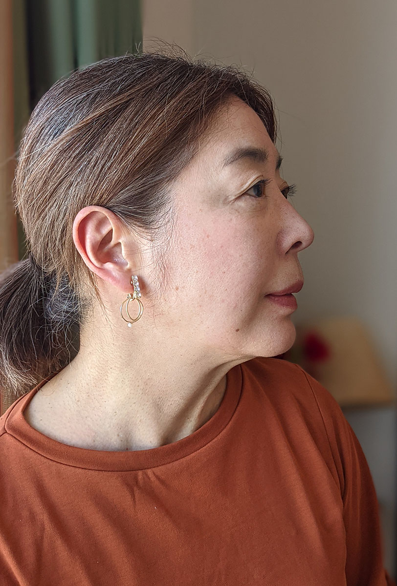 DoT・パフスリーブ7分袖とのコーデ