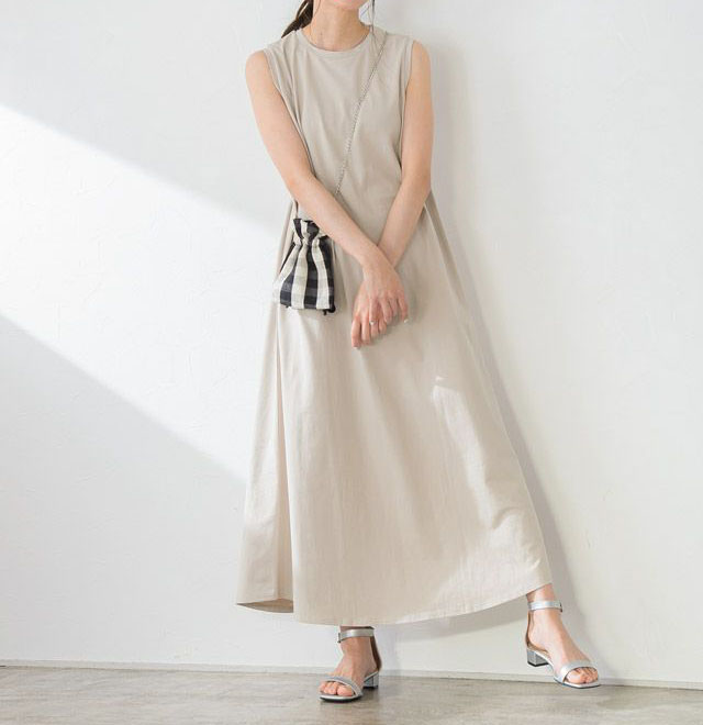 Aラインマキシワンピース