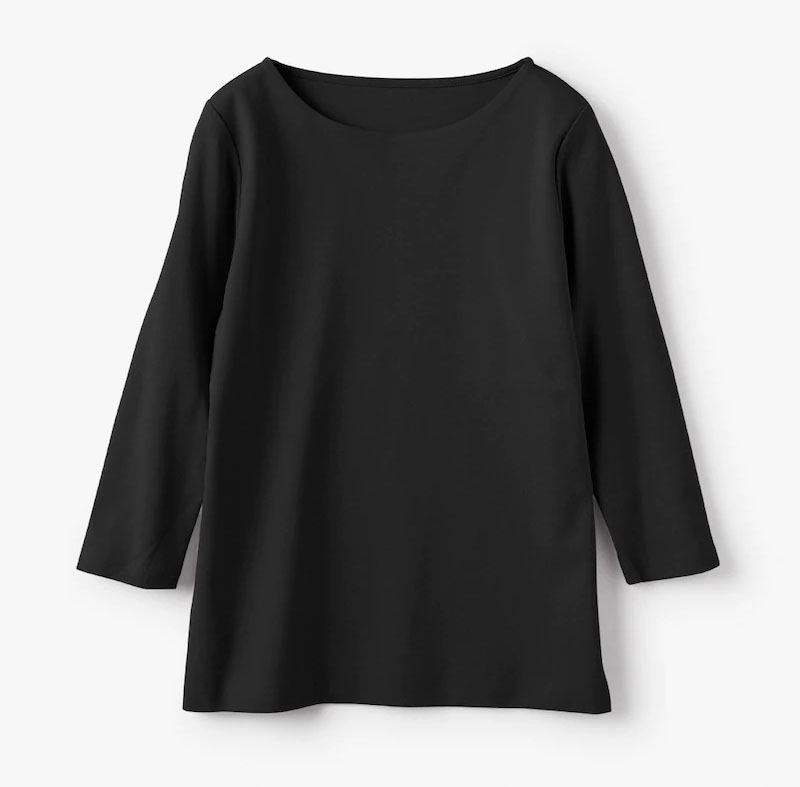 ドゥクラッセTシャツ・ボートネック7分袖／58cm丈