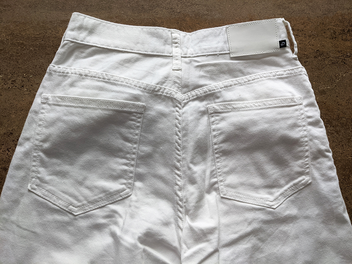 甘撚りカラーデニム・クロップドワイド