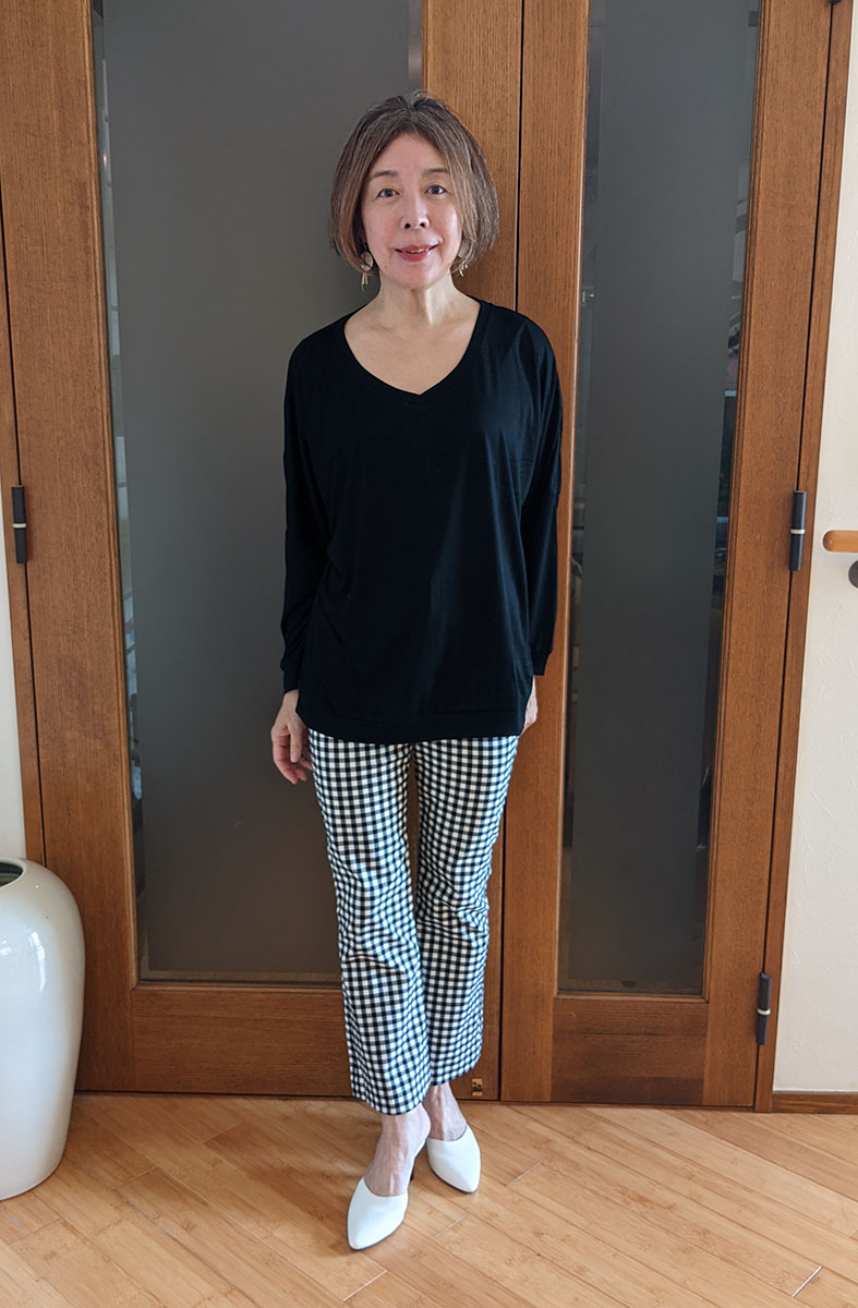 長袖で着たところ