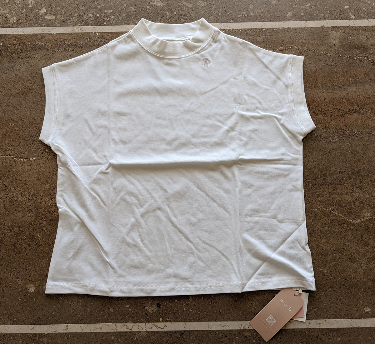 Bab USAコットンモックネックフレンチTシャツ