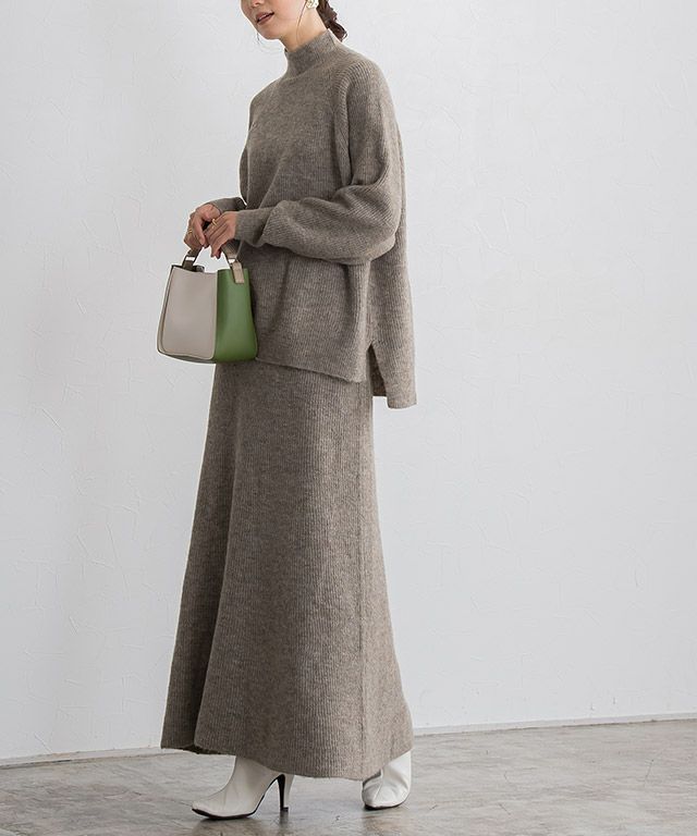 ふんわりウォッシャブルスカートセットアップ