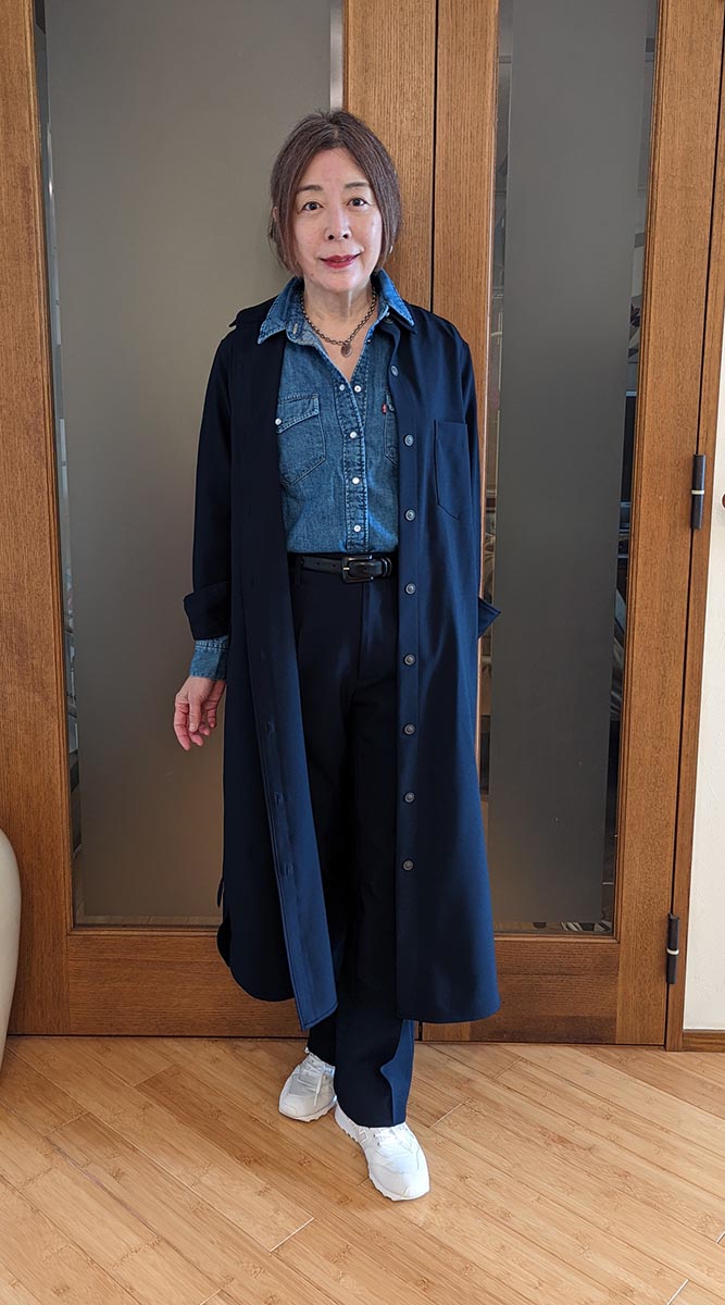 ソフトオックスシャツワンピースをプラス