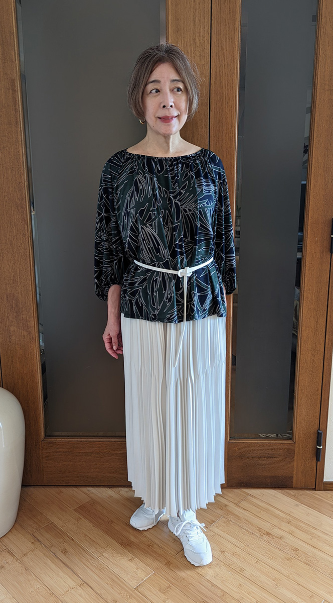 プリーツスカート85cm丈