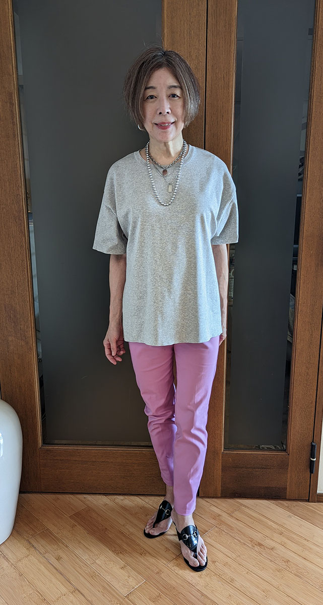 涼感パンツとのコーデ