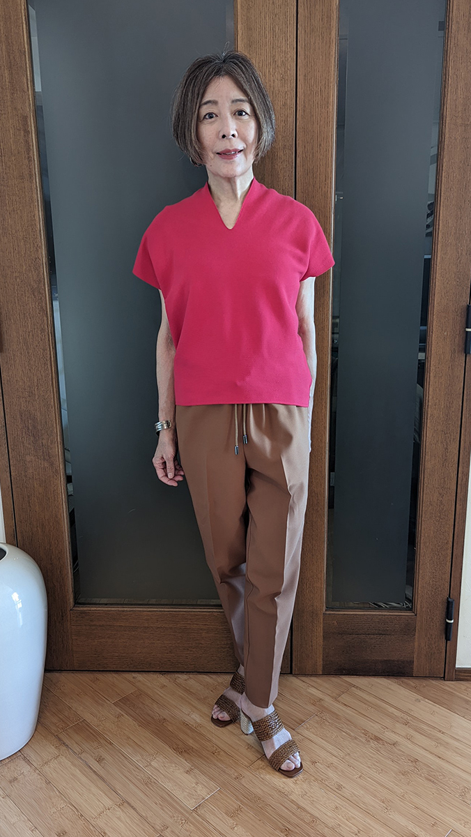 ソフトオックスドロストパンツとのコーデ