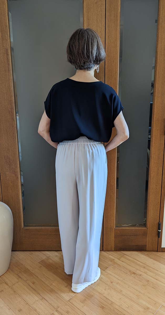 【美品】SOEJU ソージュ　タックパンツ　ライトグレー　Sサイズ ソージュSOEJU サイドタックワイドパンツ ライトグレー S