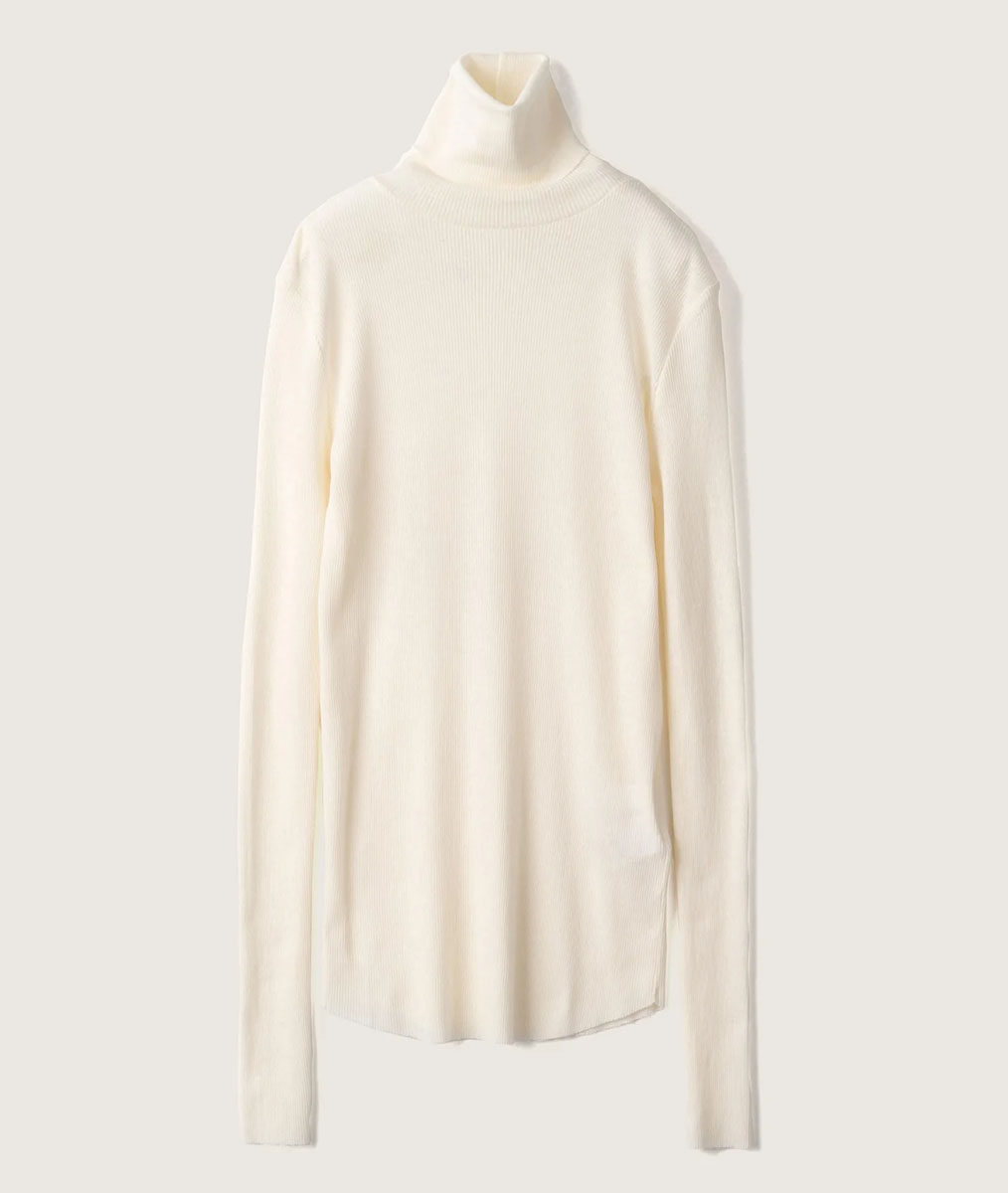 カシミヤ混タートルネックカットソー
