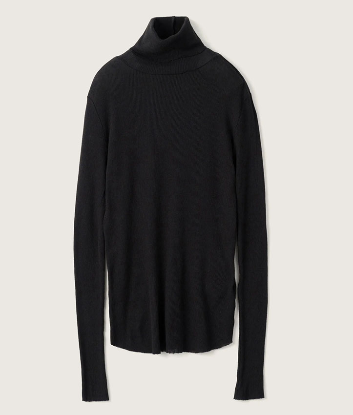 カシミヤ混タートルネックカットソー