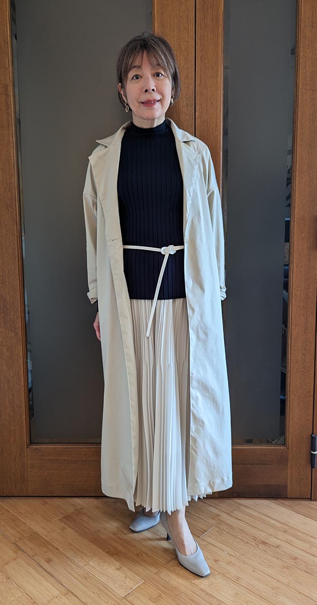 リモンタパッカブルニットとのコーデ