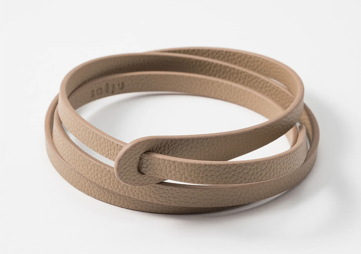 ヴィーガンレザー細ベルト