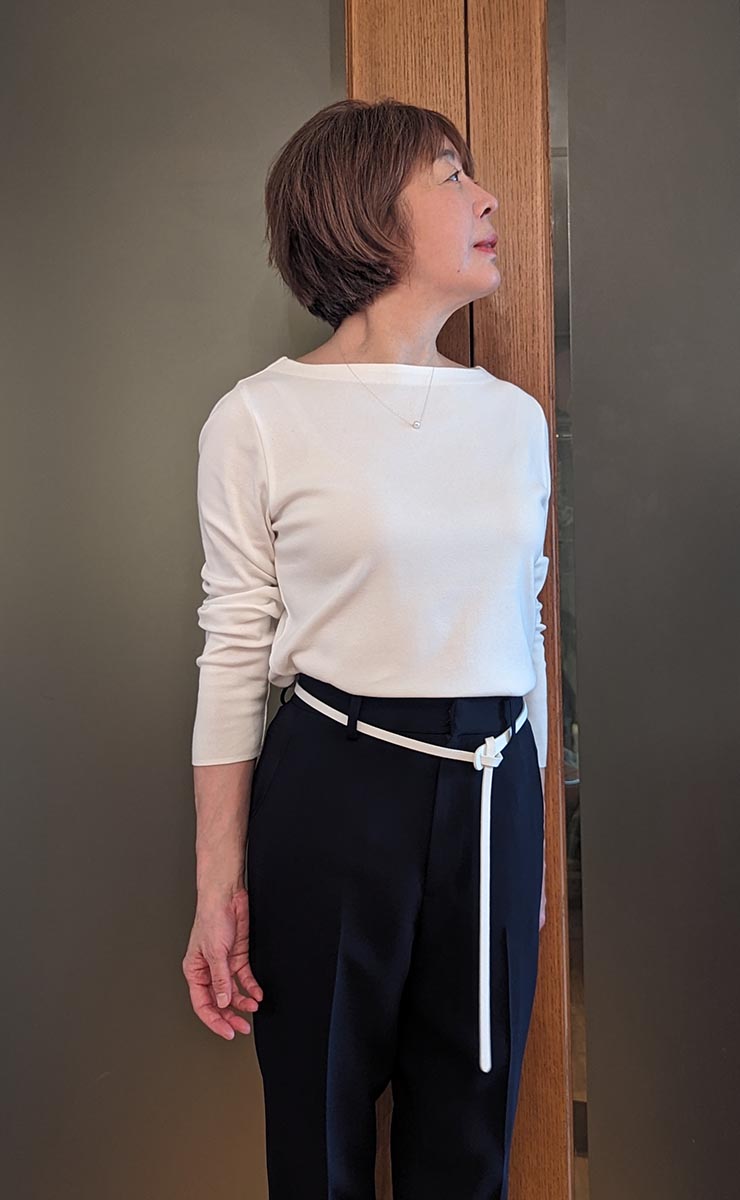 ボートネックニットソー