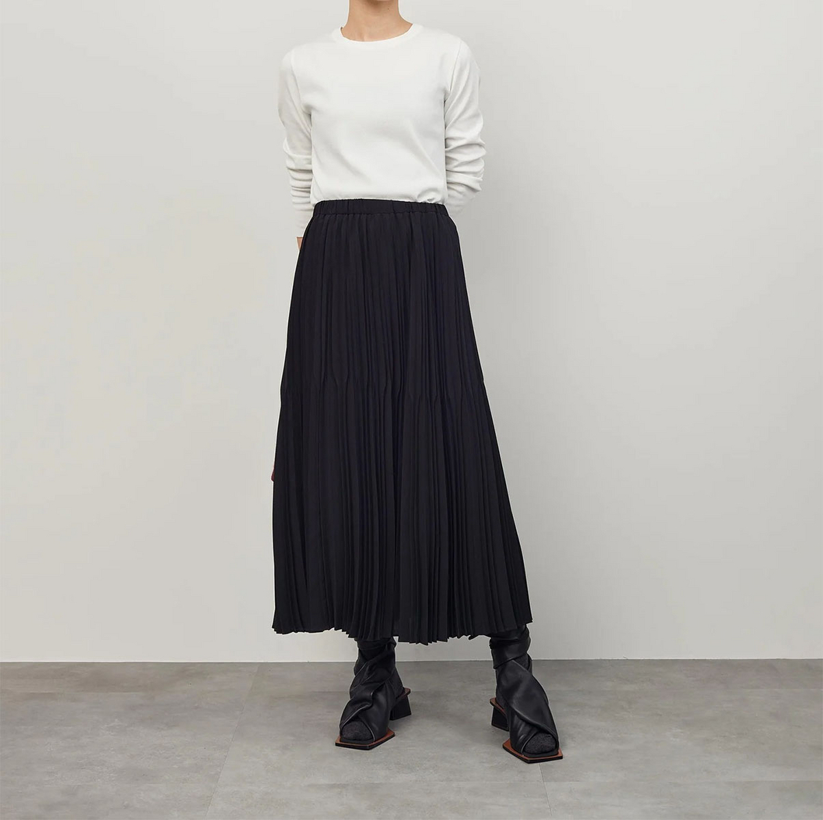 プリーツスカート85cm丈