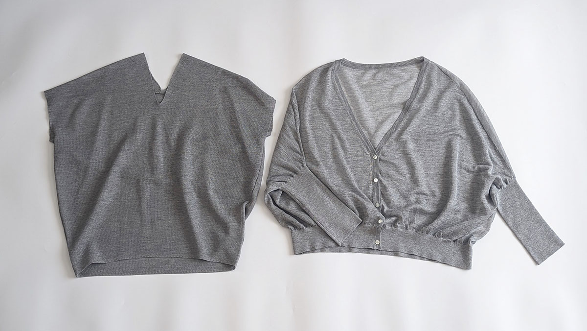 シアーニットのコーデはカーディガンとセットで効果倍増！アクセサリー