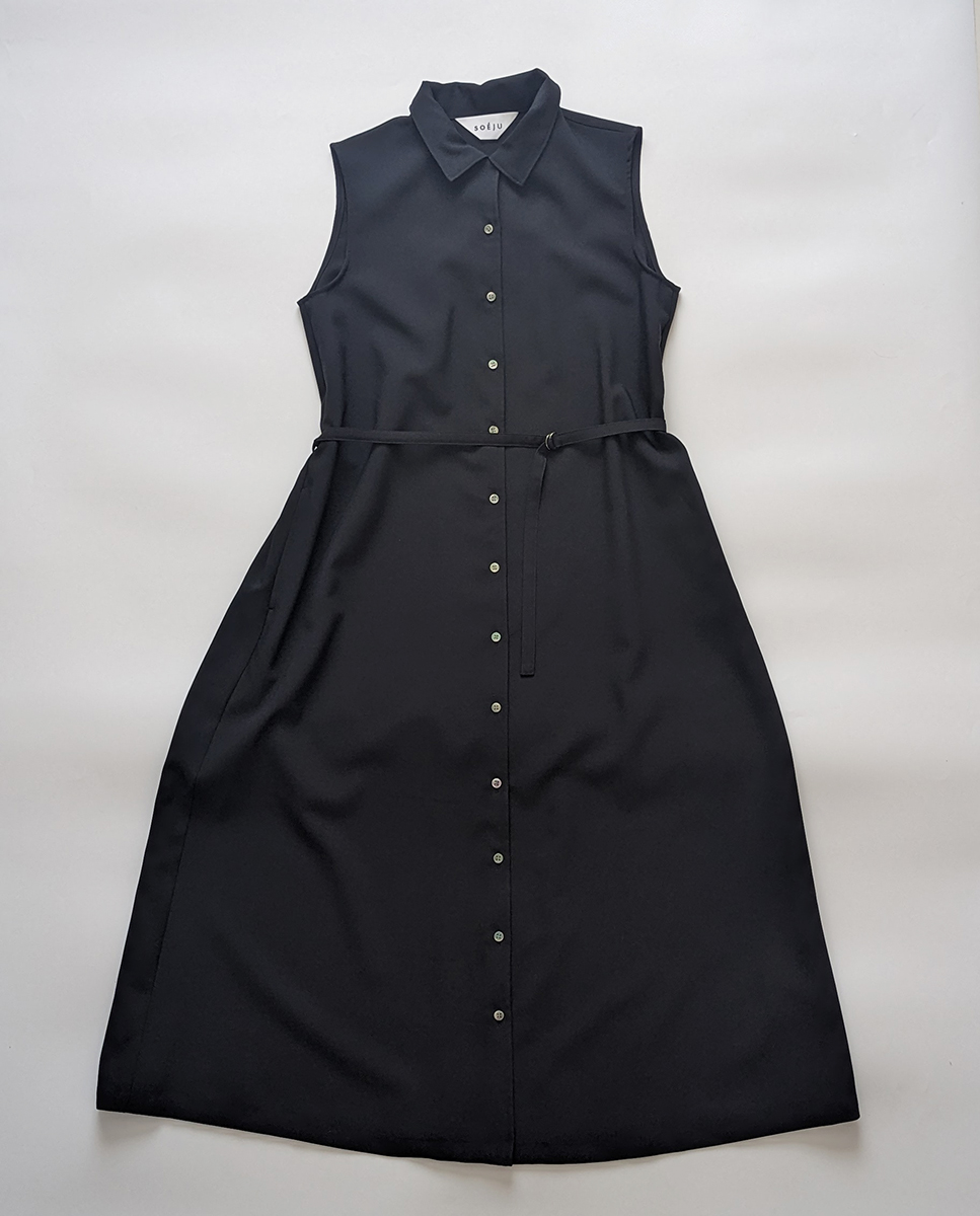 ソフトオックスノースリーブワンピース