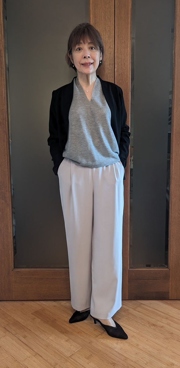 サイドタックワイドパンツのポケット