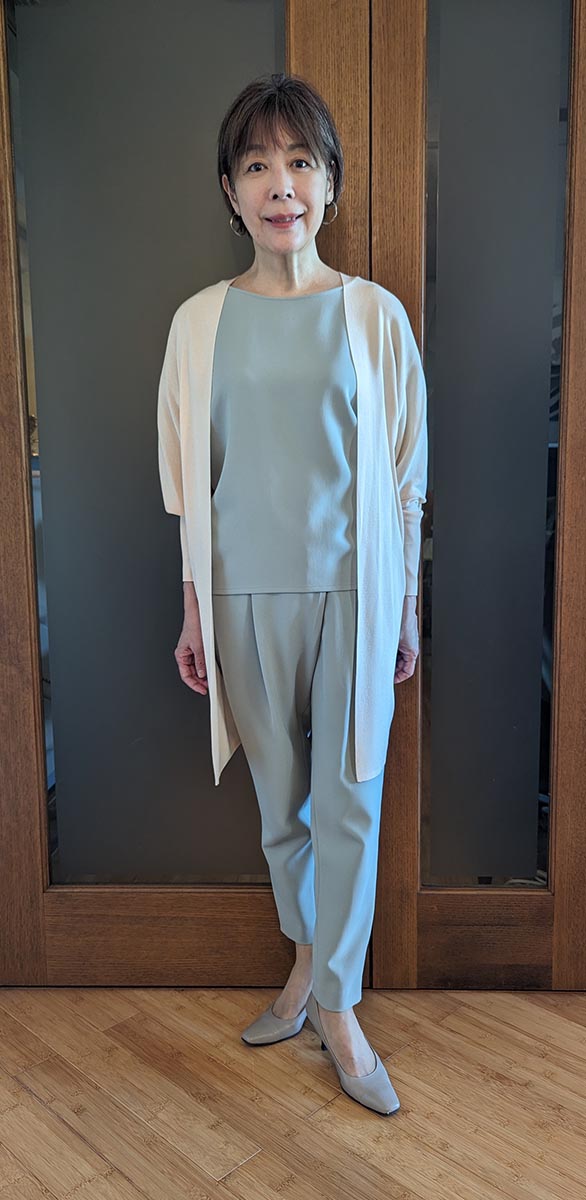 UV加工ロングカーディガン