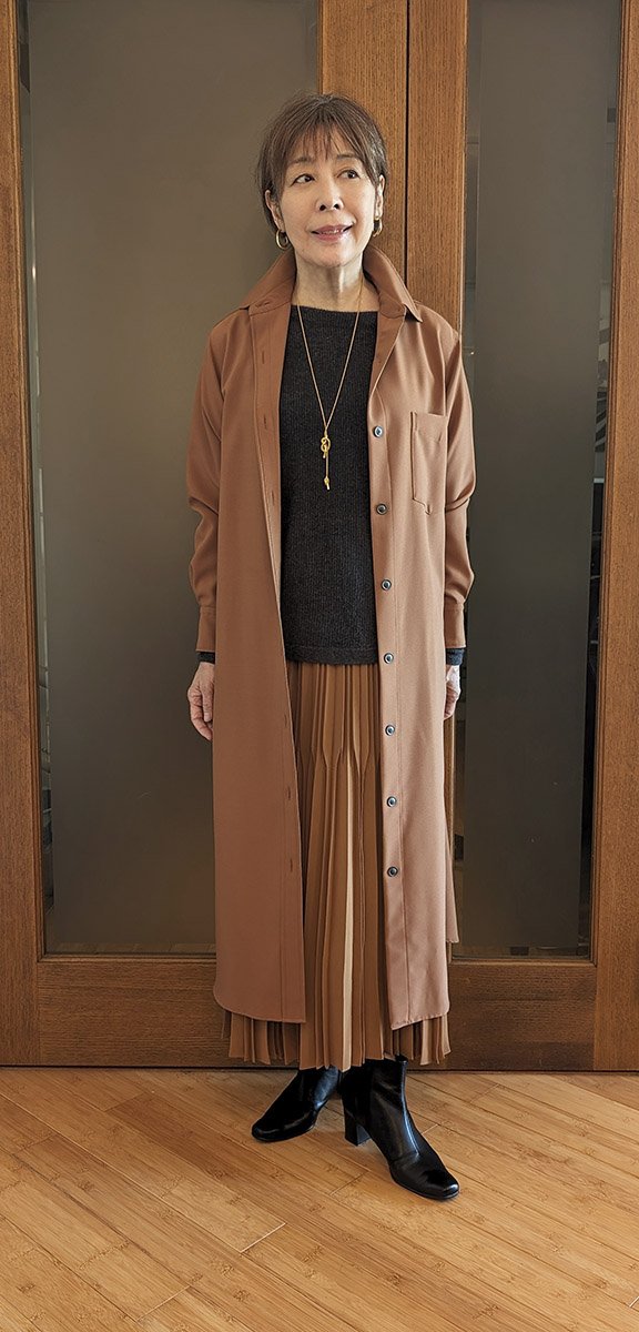 ソフトオックスシャツワンピースをプラス