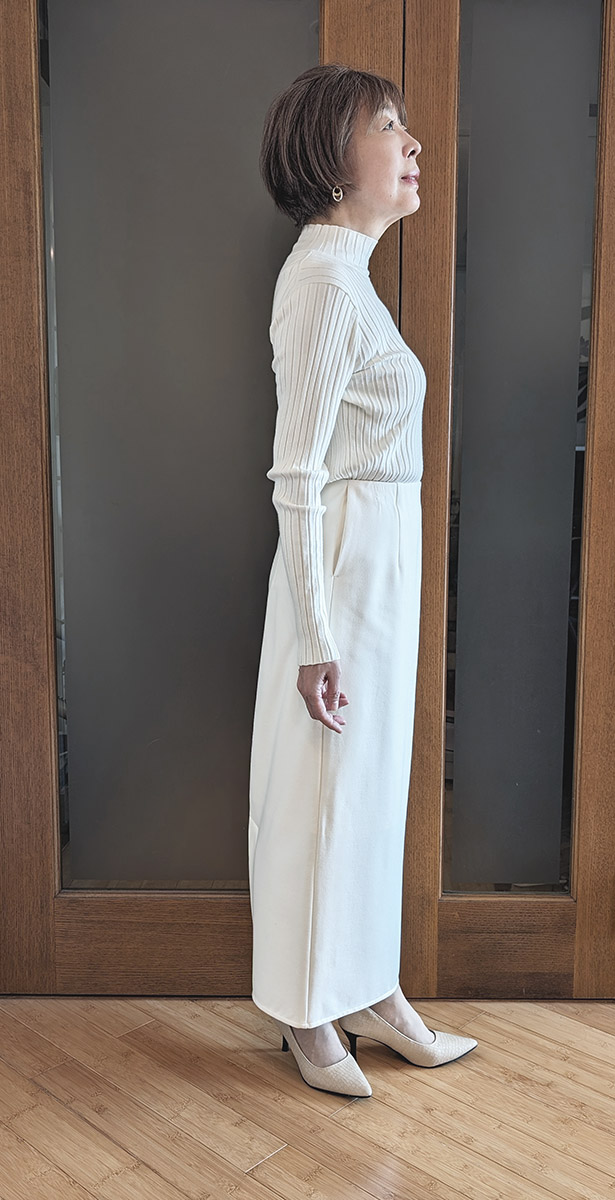 【美品】SOÉJU ダブルジャージーペンシルスカート　白　L ダブルジャージーペンシルスカート - SOÉJU online store｜上質な大人