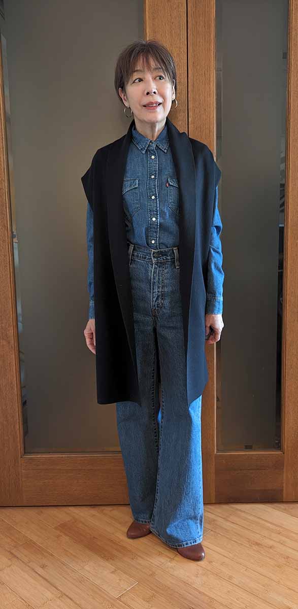 上下デニムとコーデ