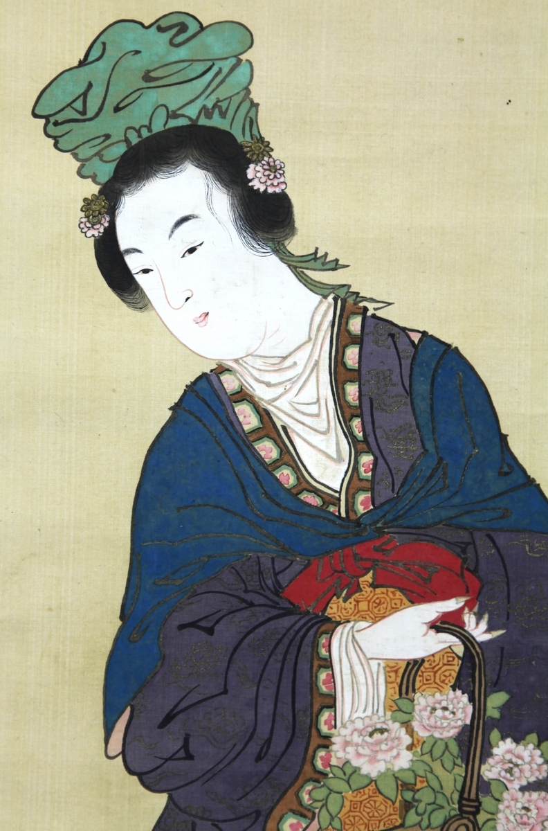 魚籃観音図 寺崎廣業筆 作品NO206 - 夜噺骨董談義