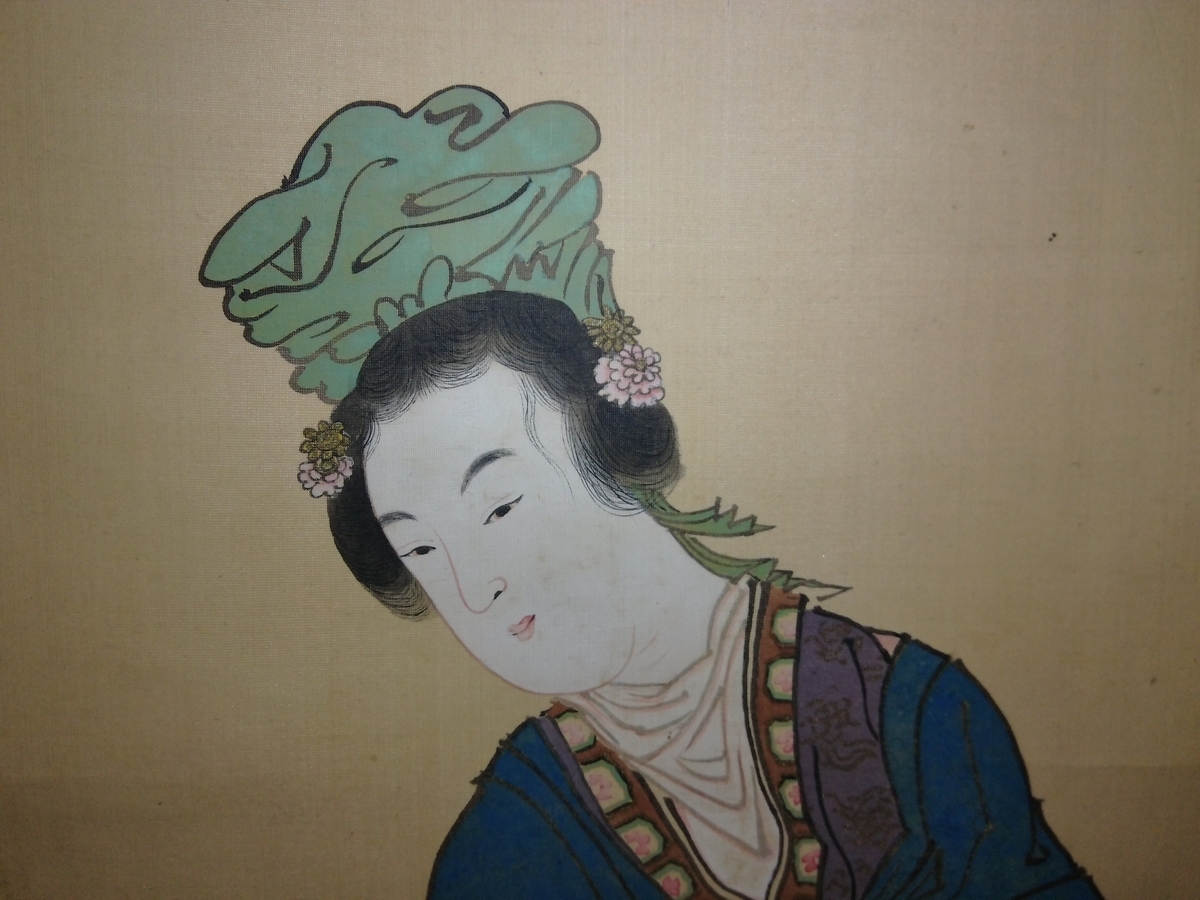 魚籃観音図 寺崎廣業筆 作品NO206 - 夜噺骨董談義