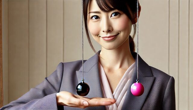 流行をヤジロベエに例える女性