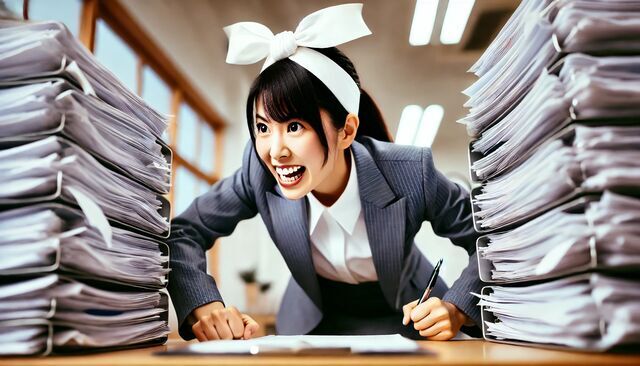 仕事を頑張る女性