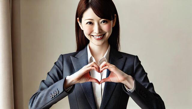感謝している女性