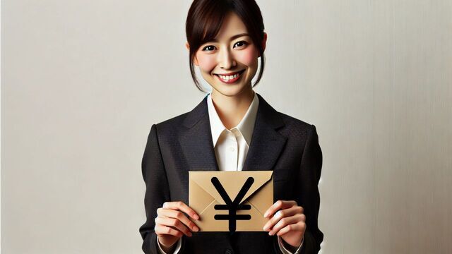 給料日の女性