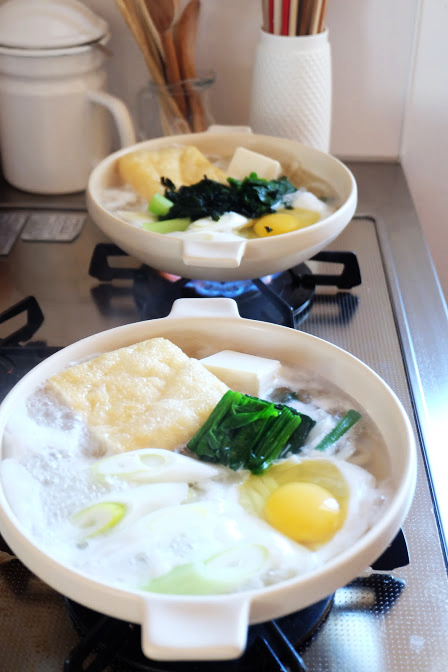 マイスターハンド MEISTER HAND のSOUP PAN で鍋焼きうどん／マイスターハンドのスープ