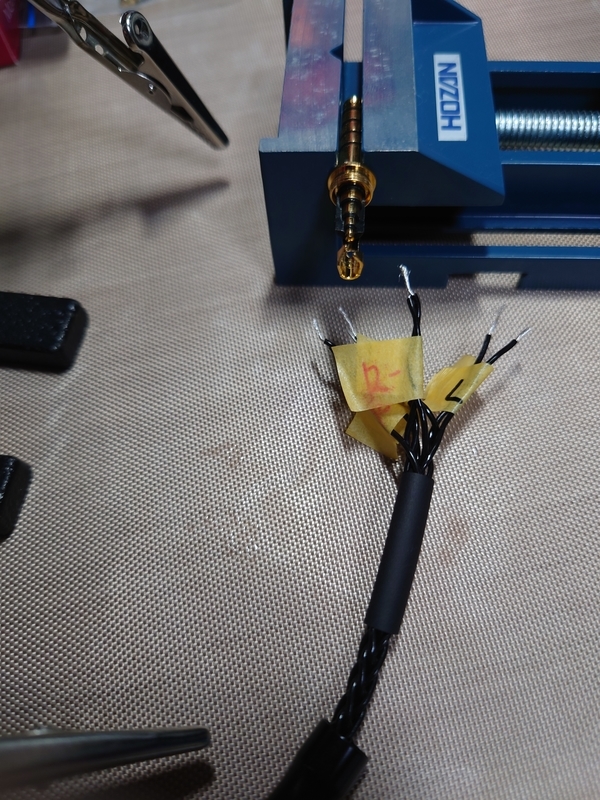イヤホンケーブルの自作する話 (4.4mm5極プラグ0.78mm2ピン8芯バランス