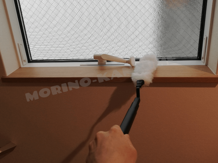 f:id:ownhome:20190924165756p:plain アイリスの静電モップは窓枠掃除も楽ちん