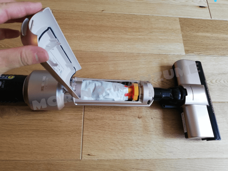 f:id:ownhome:20190924172050p:plain アイリスオーヤマのスティッククリーナーのゴミ交換