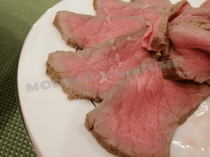 f:id:ownhome:20191126231007p:plain ヨーグルトメーカーで作ったローストビーフの仕上がりは完璧