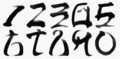 [さかさま文字]数字