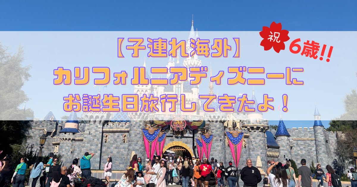 子連れ海外】娘6歳の誕生日をカリフォルニアディズニーランドでお祝い