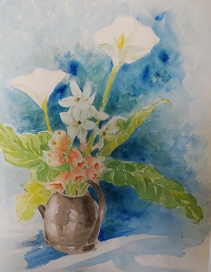 19年 5月 5月の花を描く ー カラーとホタルブクロ The Fool On The Hillside