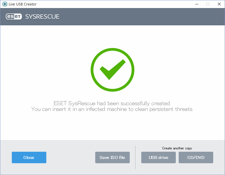 Eset_SysRescue_Live_Creator_finish