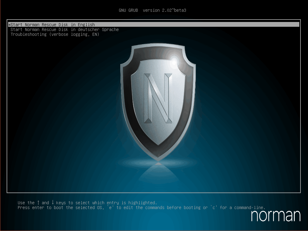 norman_rescue_disk_bootmenu