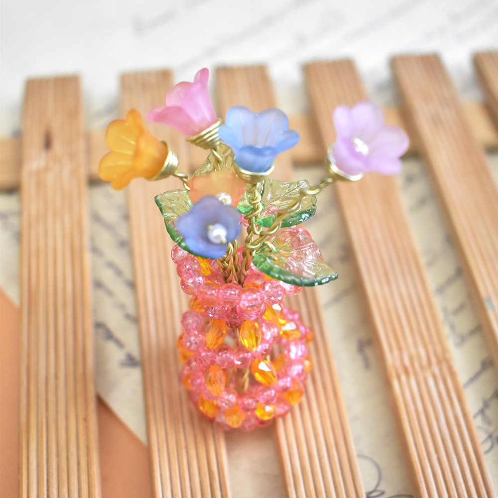 ミニビーズ花瓶と花束 【PandaHall 手作りレシピ】 - PandaHall